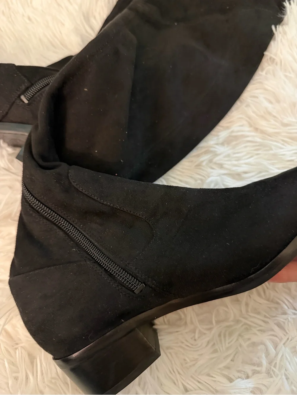 Marc Fisher LTD Black Over the Knee Boots 5M Stretch NWOT